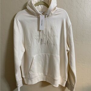 Calvin Klein antique white hoodie NWT Size Medium ( cream color)